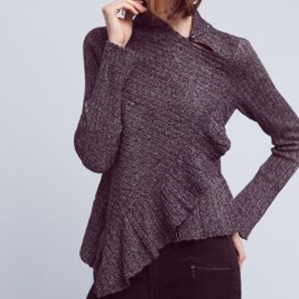 NWT Anthropologie Cascading Ruffle Pullover XSP